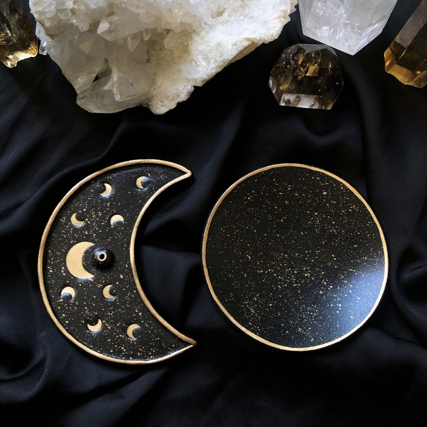 Coffret cadeau Coupelles et Porte-encens Lunes et Etoiles