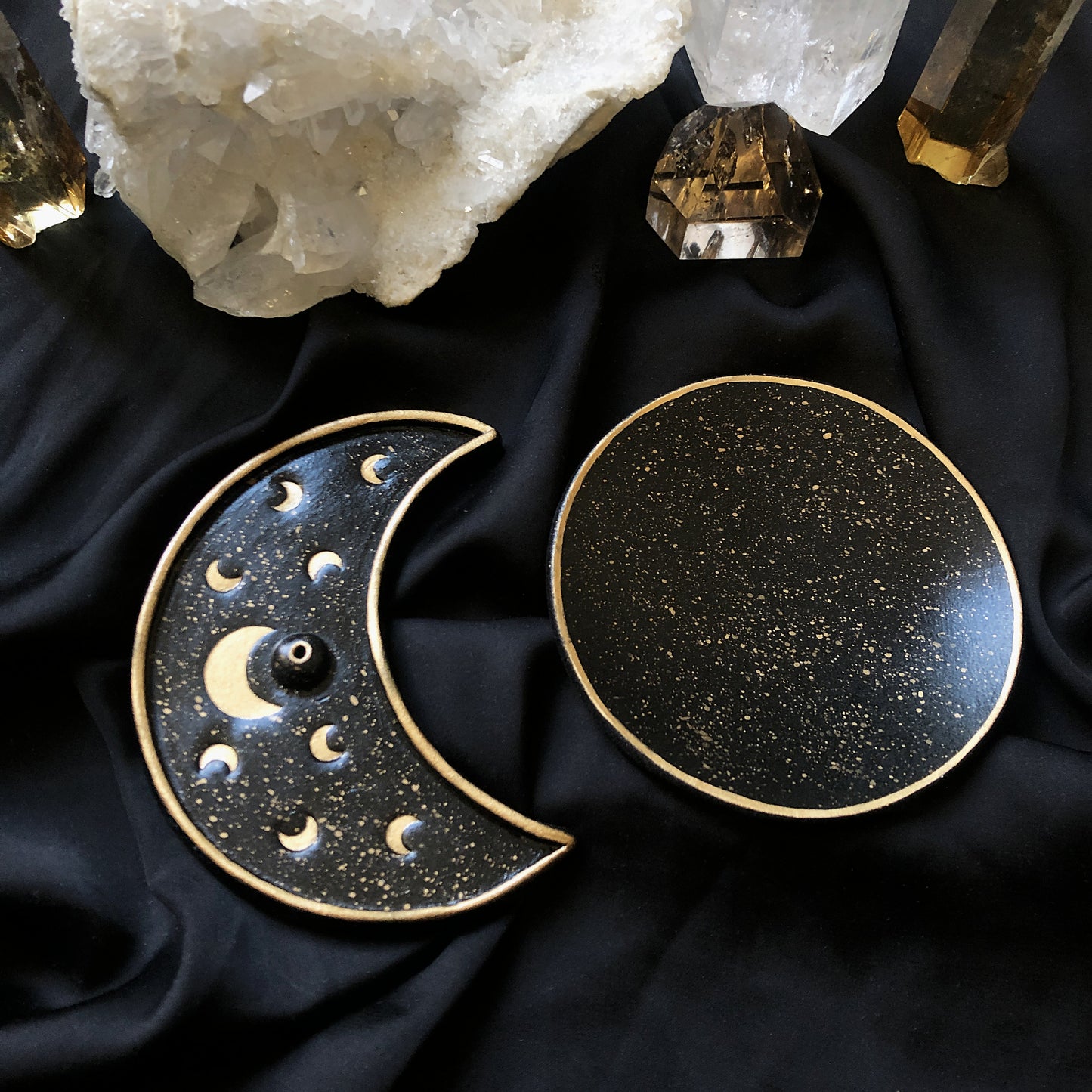 Coffret cadeau Coupelles et Porte-encens Lunes et Etoiles