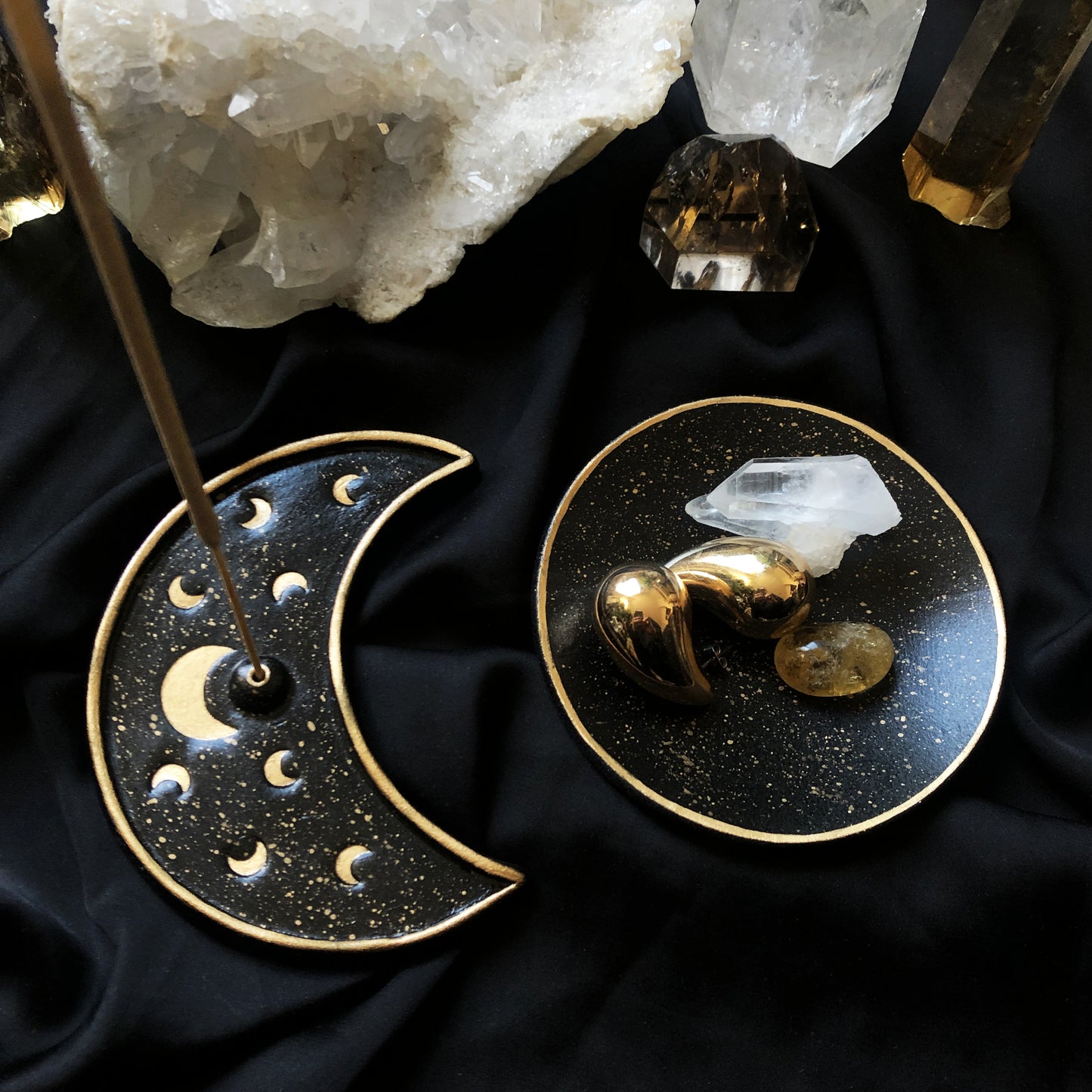Coffret cadeau Coupelles et Porte-encens Lunes et Etoiles