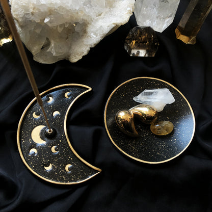 Coffret cadeau Coupelles et Porte-encens Lunes et Etoiles