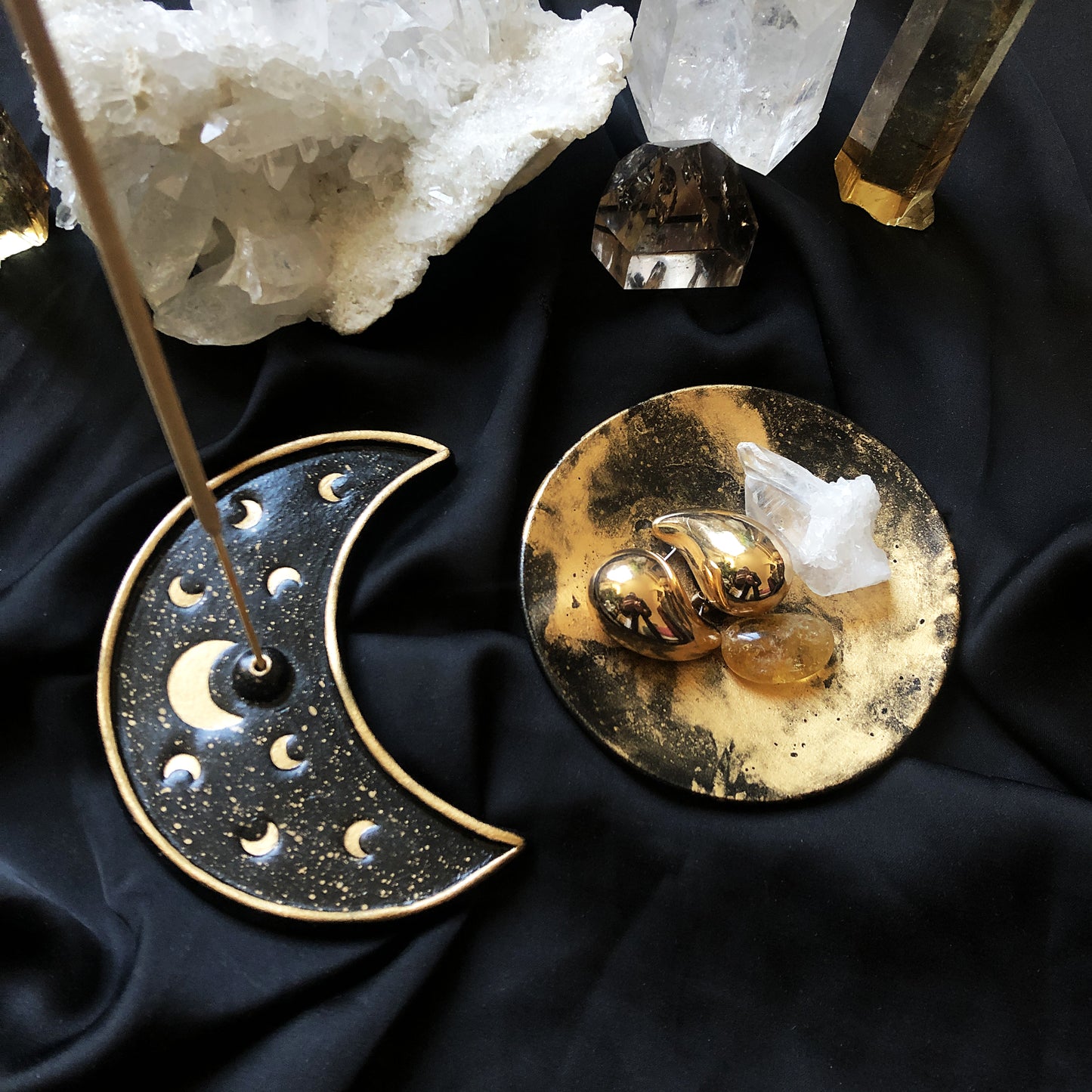 Coffret cadeau Coupelles et Porte-encens Lunes et Etoiles