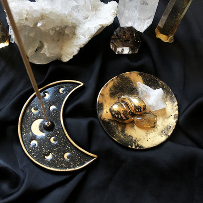 Coffret cadeau Coupelles et Porte-encens Lunes et Etoiles